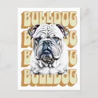 English Bulldog with Retro Font