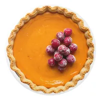 Pumpkin Pie with Sugared Cranberries Ceramic Knob