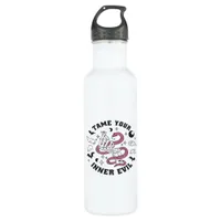 Skeleton Hand Making Heart Minimal Design Stainless Steel Water Bottle