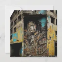 Urban Art on Abandoned Building | Art Card