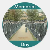 Memorial Day Review Classic Round Sticker