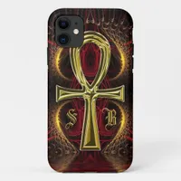 Ankh Gold Goddess Custom Name Gold Ankh iPhone 11 Case