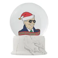 Ho It's President Joe Biden in Santa Hat Christmas Snow Globe