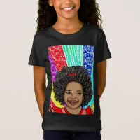 Happy Curls | Digital Art | African-American Girl  T-Shirt