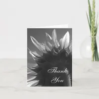 Black and White Garden Sunflower Thank You Card