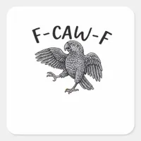 F-Caw-F Classic Minimal Clean Square Sticker