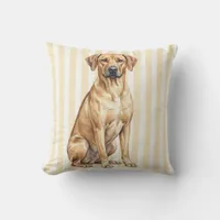 Rhodesian Ridgeback Dog Watercolor Pillow