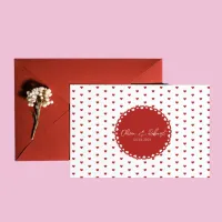 Personalized Love Thank You Card - Red Hearts