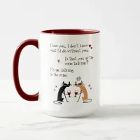 Talking to the Wine Funny Cat Mug