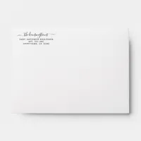 Simple Handwritten Script Return Address Envelope
