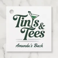 Personalized Tinis & Tees Golf Bachelorette Favor Tags