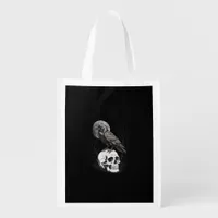 Crow, F-Caw-F Funny Bird Moon Gothic Adult Humor C Grocery Bag