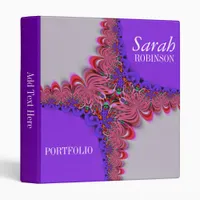 2D-Purple Coral Digital Lace Portfolio Binder