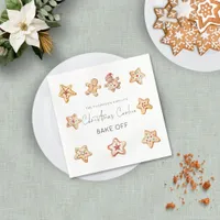 Gingerbread Man Christmas Cookie Bake Off Party Napkins