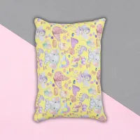 Watercolor Girly Whimsical on Yellow | Accent Pillow