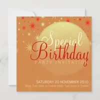 Starry Sunset Party Birthday Invitation