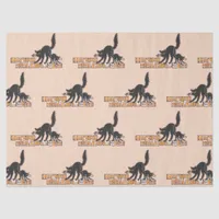 Black cat halloween  tissue paper
