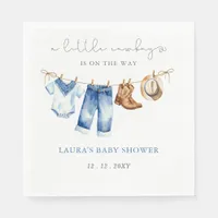 Little Cowboy Boy Baby Shower Napkins