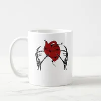 Heart And Hands Skeleton Heart Hands Soft Coffee Mug