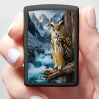 Blakiston's Fish Owl Realm Mountain Stream  Zippo Lighter