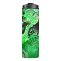 Green Marble Art Digital Fluid Art Fancy  Thermal Tumbler