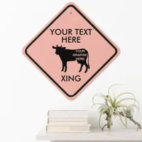 Create Your Own Graphic Pink Animal Crossing Metal Sign