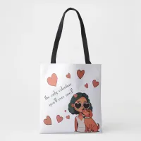 Dog Valentine Tote Bag