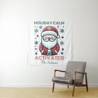 Customizable Holiday Calm Santa -Christmas Decor Tapestry