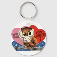 Vintage Owl Valentine Keychain