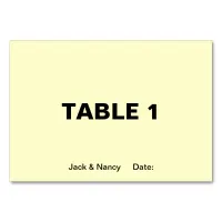 Simplicity Wedding or Anniversary Names and Date Table Number