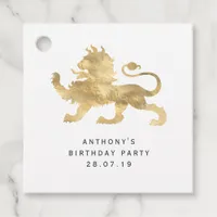 Vintage Damask Heraldic Lion Favor Tags
