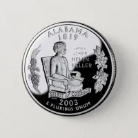 Faux Alabama State Quarter Spirit of Courage Pinback Button