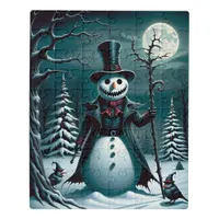 A Creepy Snowman Jigsaw Puzzle