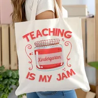 Teaching Is My Jam Personalized Teacher Tote Bag