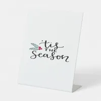 Tis The Season Retro Classic Design Pedestal Sign