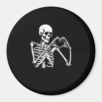Skeleton Heart Hands Sign Halloween Costume Retro  Magnet