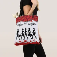 Elegant Female Silhouette   Glamorous Hearths Tote Bag