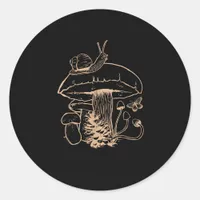 Cottagecore Aesthetic Mushroom Snail Goblincore My Classic Round Sticker