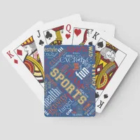Fitness Word Cloud Red/White ID284 Poker Cards