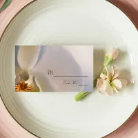 White Orchid Elegance Wedding Place Card