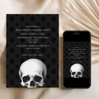 Elegant Gothic Skull Halloween Party