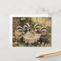 The Badger Tea Party Postcard