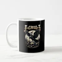 Gothic Skull F-Caw-F Crow Adult Humor Graphic  Coffee Mug
