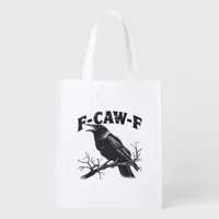 Gothic Crow Humor F-Caw-F Funny Essential Grocery Bag