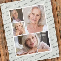 Forever in Our Hearts Photo Sympathy Memorial  Fleece Blanket
