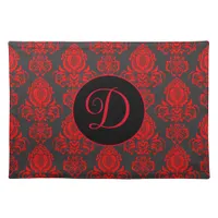 Elegant, Vintage, Victorian Damask Personalized Cloth Placemat