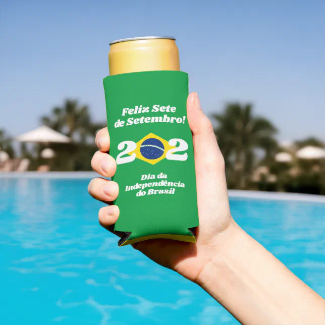 Sete de Setembro Independence Day Brazil Flag Seltzer Can Cooler