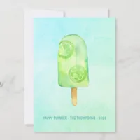 Watercolor Popsicle Summer Greeting Card