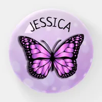 Add your name to this Pretty Purple Butterfly Paperweight