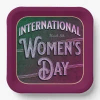 International Women's Day Paper Plate